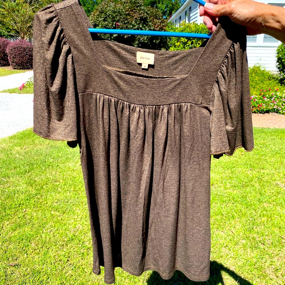 Gold Ella Moss top. Size L.